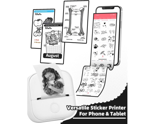 Портативний принтер Memoking Mini T02-White Combo (my-3057)