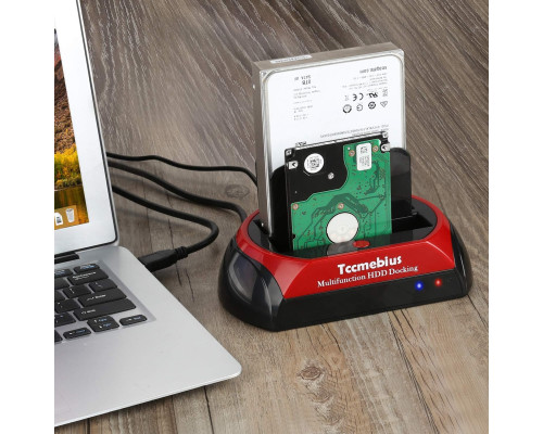 Док-станція для жорсткого диска USB 2.0 TCC-S867-US зовнішній корпус для 25-дюймових та 35-дюймових жорстких дисків IDE SATA I/II/III твердотільних накопичувачів (my-17015)