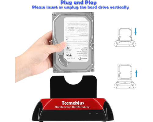 Док-станція для жорсткого диска USB 2.0 TCC-S867-US зовнішній корпус для 25-дюймових та 35-дюймових жорстких дисків IDE SATA I/II/III твердотільних накопичувачів (my-17015)