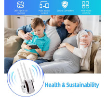 Підсилювач WiFi-сигналу 4 антени K&J KP300 білий (my-17214)