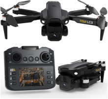 Дрон Toladrone TD12LCD з камерою пульт дистанційного керування з РК-екраном чорний (my-17036)
