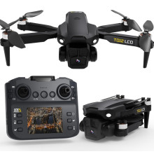 Дрон Toladrone TD12LCD з камерою пульт дистанційного керування з РК-екраном чорний (my-17036)