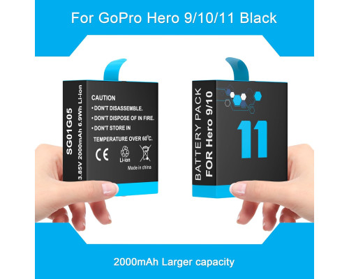 Зарядний пристрій FOOAO для Hero 9/10/11/12 2000 мАг (my-4252)
