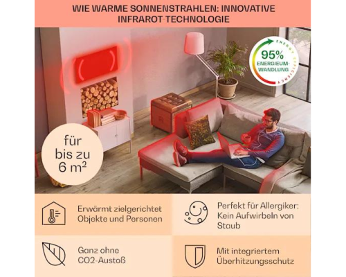 Інфрачервоний обігрівач KLARSTEIN Wonderwall 30 до 6 кв.м 10032813 (my-5100) 
