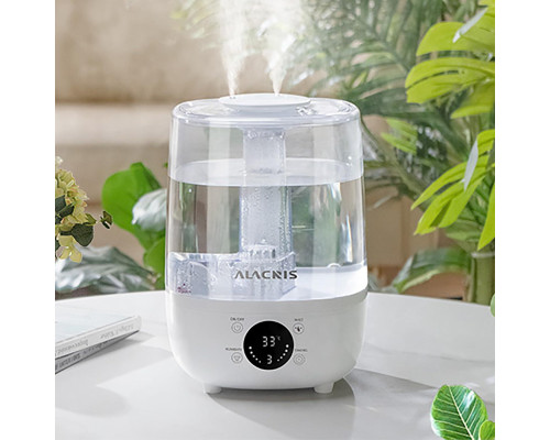 Зволожувач повітря ALACRIS Smart Humidifier об'ємом 4 л з функцією створення прохолодної пари, постійною вологістю та світлодіодним дисплеєм (my-7083)