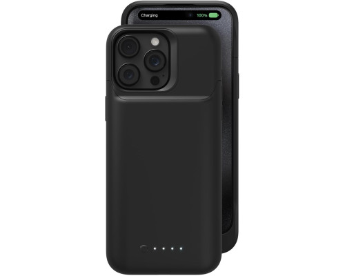 Чохол-акумулятор Mophie Juice Pack для iPhone 15 Pro Max, до 50% додаткової батареї, захист від падінь, екологічний дизайн, чорний (my-7106)