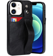 Чохол-гаманець SOOFUN для iPhone 12 з подвійною магнітною застібкою, протиударний, захисний, чорний (my-12167)