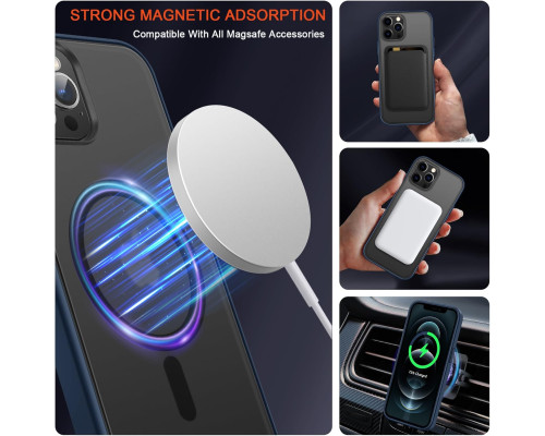 Магнітний чохол TENDLIN, сумісний із чохлом для iPhone 12 Pro Max [MagSafe], синій (my-12169)