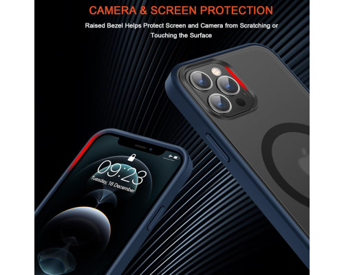 Магнітний чохол TENDLIN, сумісний із чохлом для iPhone 12 Pro Max [MagSafe], синій (my-12169)