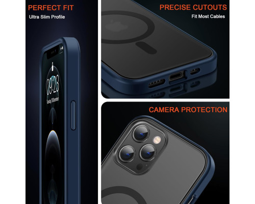 Магнітний чохол TENDLIN, сумісний із чохлом для iPhone 12 Pro Max [MagSafe], синій (my-12169)