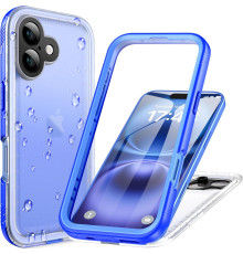 Водонепроникний, пилозахисний чохол Cozycase для iPhone 16 IP68, 2 м захист від падінь, синій (my-12177)
