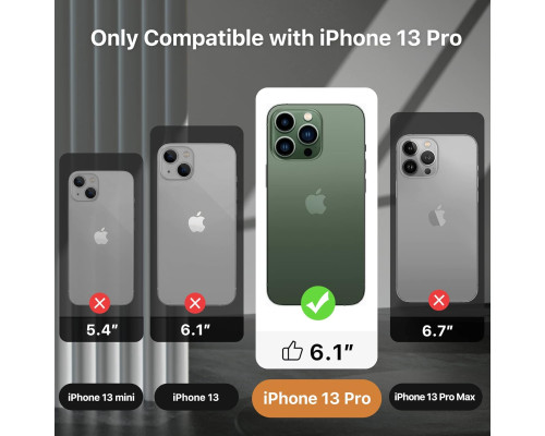 Тонкий силіконовий протиударний чохол JASBON Designed для iPhone 13 Pro із захистом екрану, стійким до подряпин], 6,1 дюйма, бірюзовий (my-14130)