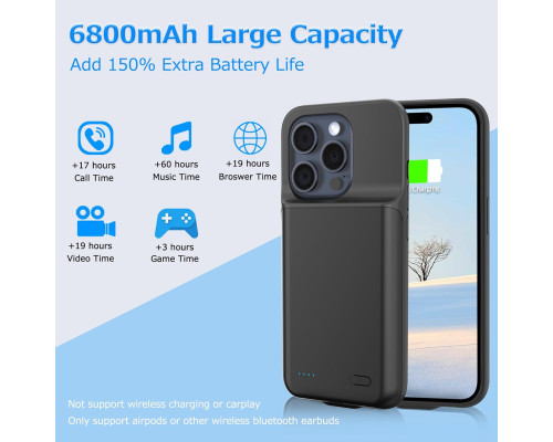 Зарядний чохол-акумулятор для iPhone 15 Pro max  6,1 дюйма (my-15212)