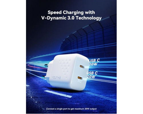 Зарядний пристрій VOLTME Revo Duo Lite 20W білий (my-4080)