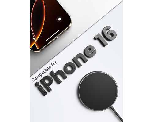 Магнітний бездротовий зарядний пристрій JSAUX JSUKWP1501BK2P для iPhone 2 шт чорний колір (my-15189)