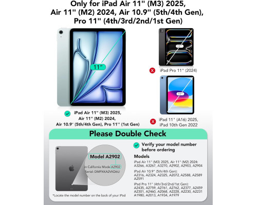 Чохол-клавіатура ESR 6B012 для iPad Air 11 дюймів (M3/M2, 2025/2024)/iPad Pro 11 (my-18028)