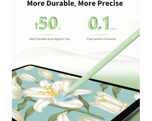 Metapen iPad Олівець стілус A8 для Apple 2-го покоління зі швидкою зарядкою м'ятно-зелений (my-4139)