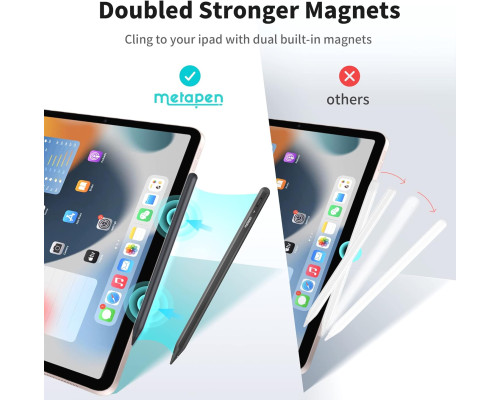 Стилус Metapen Pencil A8 сумісний з iPad, швидка зарядка, чорний ME-APP152 (my-9178)