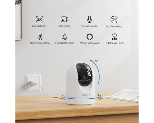 Внутрішня камера відеоспостереження Cinnado D1 2K з Wi-Fi (my-040)