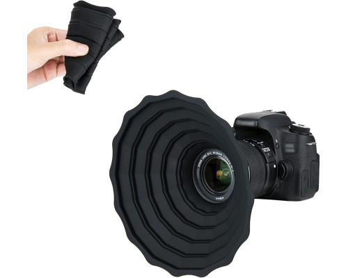 Силіконова складна блискавка антивідблиску JJC ARS для дзеркальних камер Canon, Nikon, Sony, Fuji діаметр від 53 мм до 72 мм (my-15093)