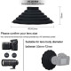 Силіконова складна блискавка антивідблиску JJC ARS для дзеркальних камер Canon, Nikon, Sony, Fuji діаметр від 53 мм до 72 мм (my-15093)