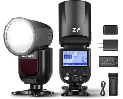Спалах Speedlite NEEWER Z1-C TTL з круглою головкою для цифрових дзеркальних фотокамер Canon, 76 Вт/с, 2,4 ГГц, 1/8000 с, HSS-спалах (my-7045)