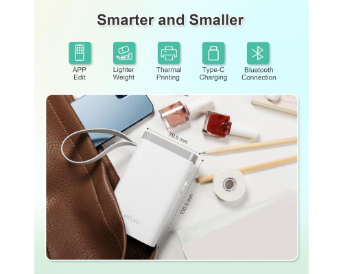 Портативний Bluetooth-принтер етикеток Nelko P21 світло-жовтий (my-15215)
