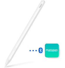 Стилус Metapen ME-APP412 для iPad 2018-2024 точність пікселів 0,1 мм, 2-кратна прискорена зарядка білий (my-11126)