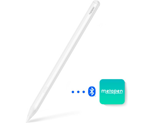 Стилус Metapen ME-APP412 для iPad 2018-2024 точність пікселів 0,1 мм, 2-кратна прискорена зарядка білий (my-11126)